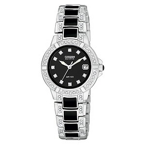 Citizen Ladies' Black Stainless Steel Bracelet Watch