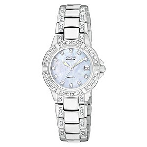 Citizen Ladies' White Stainless Steel Bracelet Watch