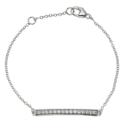 Ladies' silver cubic zirconia bar bracelet - Product number 8998108
