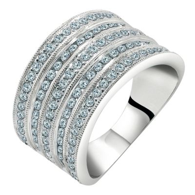 18ct white gold 1 carat diamond cocktail ring