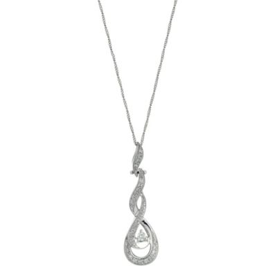 Love' Embrace 9ct white gold diamond pendant - Product number 9000062