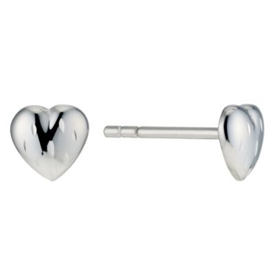Silver Heart Stud Earrings - Product number 9001204