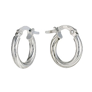 Silver 8mm Twist Hoop EarringsSilver 8mm Twist Hoop Earrings