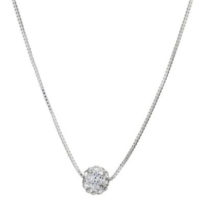 Silver & Crystal Ball Necklace - Product number 9001565