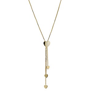 9ct Yellow Gold Hanging Hearts Pendant