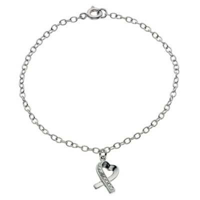 Silver & Cubic Zirconia Heart Bracelet - Product number 9004017