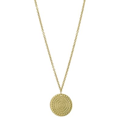 9ct Yellow Gold 17" Circle Pendant - Product number 9004580