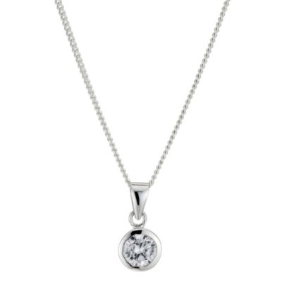 Silver & Cubic Zirconia Round Pendant - Product number 9005013