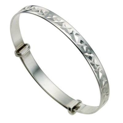 Silver Diamond Cut Expander Bangle - Product number 9005110