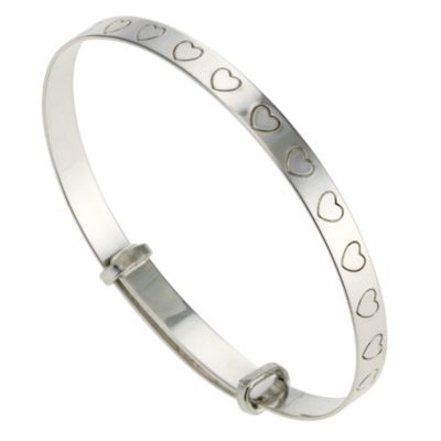 Silver Heart Expander Bangle - Product number 9005129