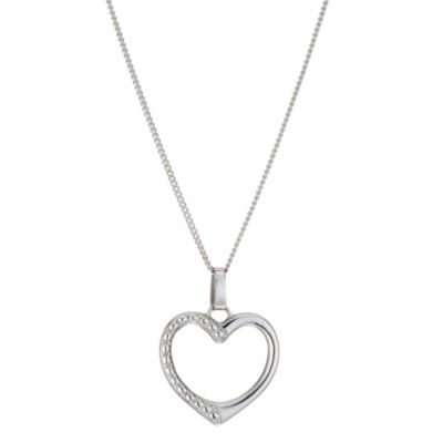 Silver Open Heart Pendant - Product number 9005234