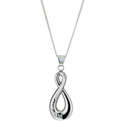 Silver Diamond Cut Figure 8 Pendant - Product number 9005242