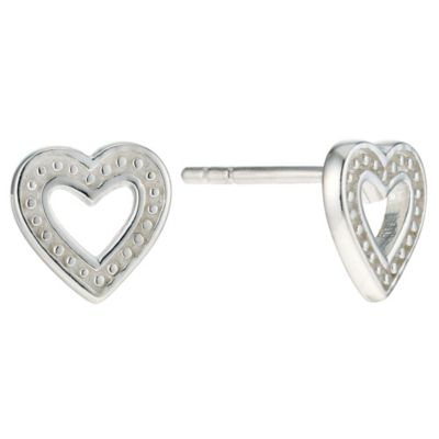 Silver Heart Stud Earrings - Product number 9005447
