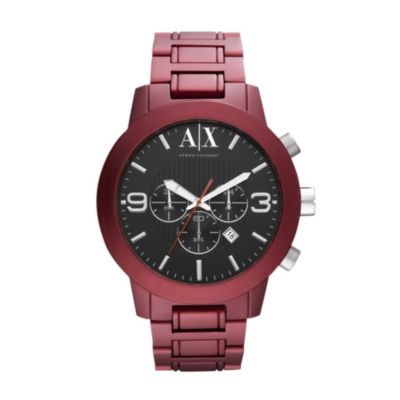 Armani Exchange Red Aluminium Bracelet Watch