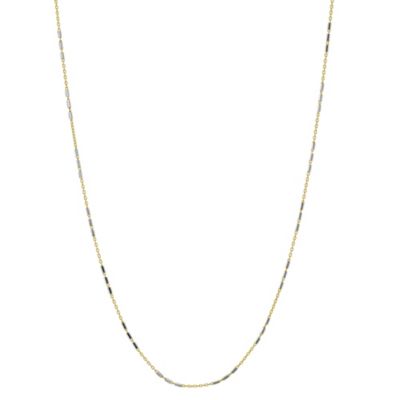 9ct Yellow & White Gold 18" Beaded Chain - Product number 9006184