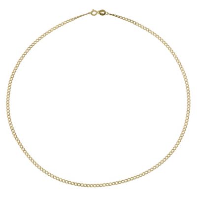 9ct Yellow Gold 18" Oval Curb Chain - Product number 9006354