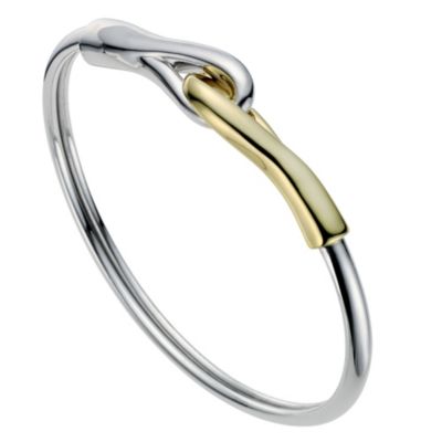 9ct Yellow Gold & Silver Loop Bangle - Product number 9006745