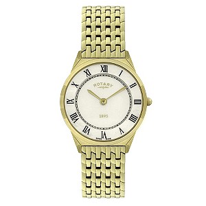 Rotary Men's Gold Plated Bracelet Watch
