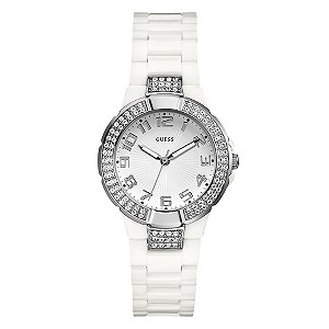 Guess Ladies' White Bracelet Watch