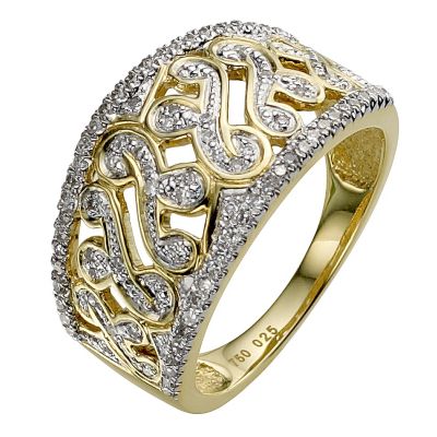 Sattva 18ct Yellow Gold 1/4 Carat Diamond Ring