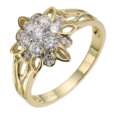 Sattva 18ct Yellow Gold 0.62 Carat Diamond Ring