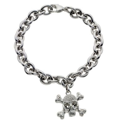 Sterling silver & diamond skull bracelet - Product number 9011722
