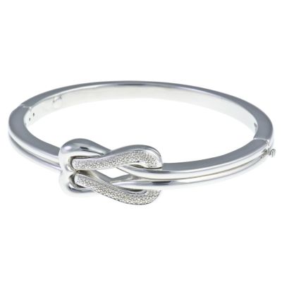 Silver & diamond knot bangle - Product number 9011773