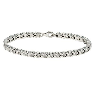 Silver & 1/2 carat diamond bracelet - Product number 9011811