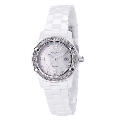 Accurist White Ceramic Bracelet Watch