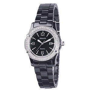 Accurist Black Ceramic Bracelet Watch