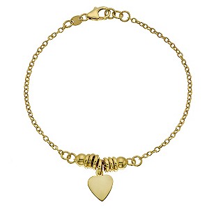 Unbranded 9ct Yellow Gold Candy Heart Bracelet