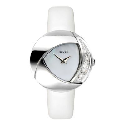 Seksy Ladies' White Strap Watch - Product number 9014802