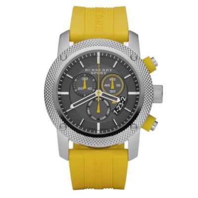 Burberry Sport yellow strap watch