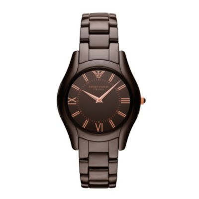 Emporio Armani Ceramica ladies' brown bracelet watch - Product number 9016961