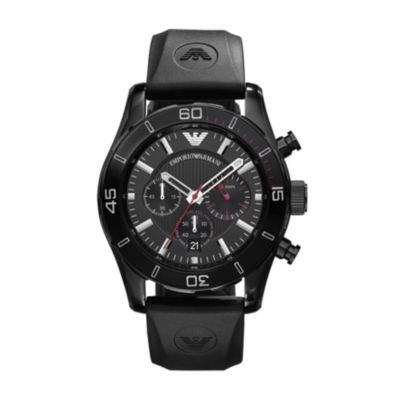 Emporio Armani men's black ion plated chronograph - Product number 9016996