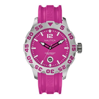 Nautica men's pink jelly strap watch - Product number 9018026