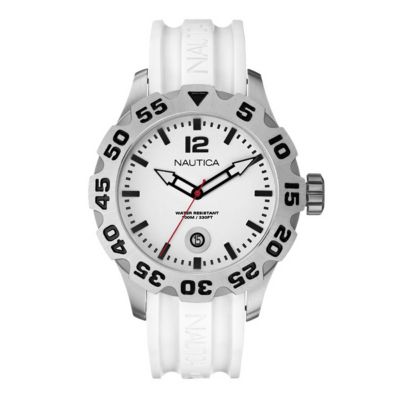 Nautica men's white jelly strap watch - Product number 9018034