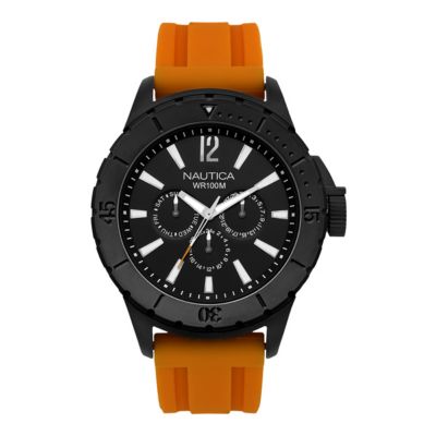 Nautica men's orange strap watch - Product number 9018077