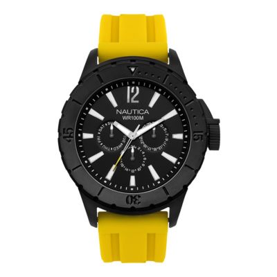 Nautica men's yellow strap watch - Product number 9018085