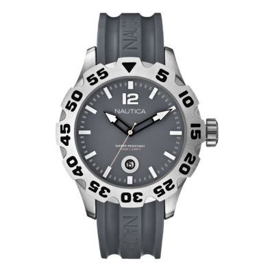 Nautica men's grey jelly strap watch - Product number 9018093