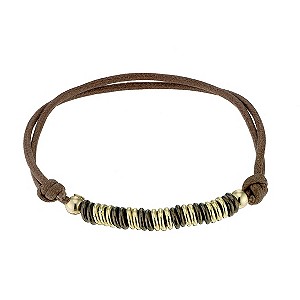 H Samuel 9ct Yellow Gold Beaded Candy Cord Bracelet