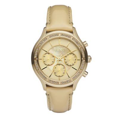 DKNY ladies' gold plated & champagne coloured watch - Product number 9019278