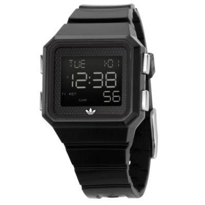 Adidas Men's Square Dial Black Strap Watch - Product number 9019847