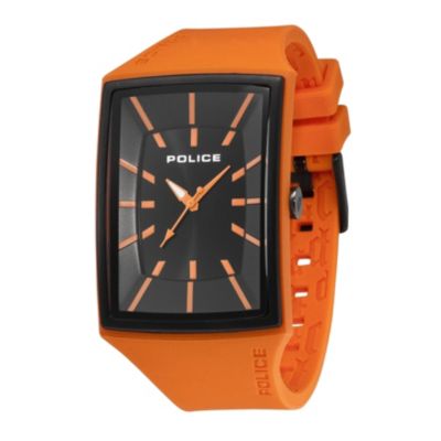 Police Men's Vintage Orange Stripe Black Dial Watch - Product number 9020020