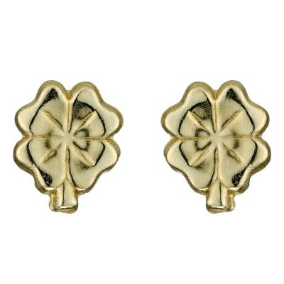 9ct Yellow Gold 4 Leaf Clover Stud Earrings - Product number 9020438