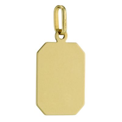 9ct Yellow Gold Rectangular Disk Charm - Product number 9020675