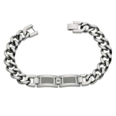 Stainless Steel Chain & Cubic Zirconia Bracelet - Product number 9021248