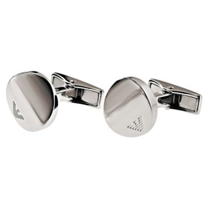 Emporio Armani sterling silver logo cufflinks - Product number 9022678
