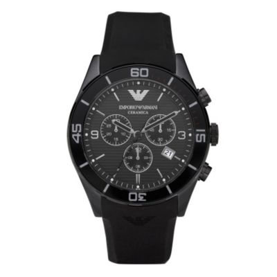 Emporio Armani Ceramica black strap watch