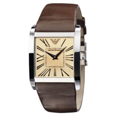 Emporio Armani brown strap watch - Product number 9023070